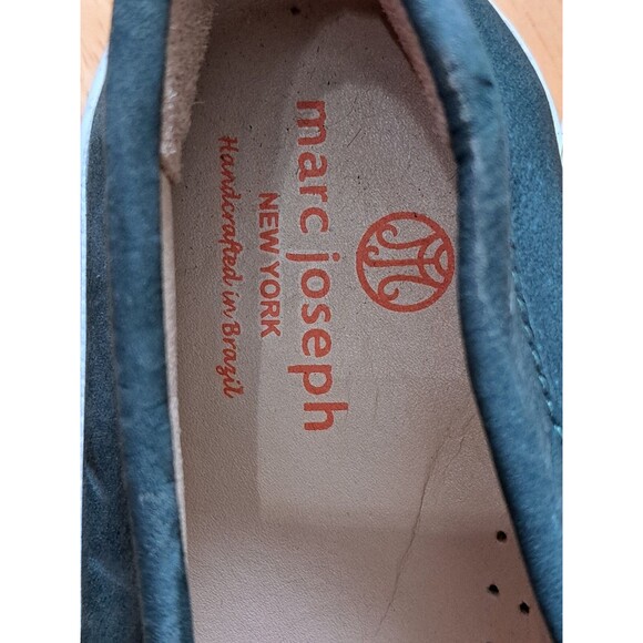 Marc Joseph Madison Leather Nubuck Loafers Big Kid Size 3.5 Green w/ Gold Stars - Picture 5 of 16